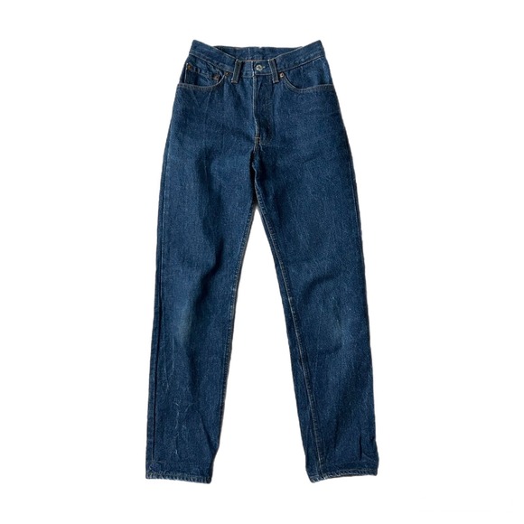 Vintage 80s Levis 501 High Waisted Jeans Dark Wash Made in USA Size 7, 25 - Picture 2 of 8